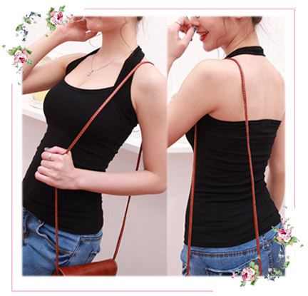 WG115 เสื้อกล้ามเต็มตัว สายเสื้อคล้องคอ สวยเซ็กซี่ เสื้อซับใน มี 2 สี ขาว ดำ ไม่มีฟองน้ำเสริมอก รอบอไม่เกิน 35 นิ้ว รอบเอว 30 นิ้ว เสื้อยาว 60 ซม. เนื้อผ้ามีความยืดหยุ่น