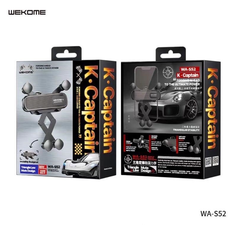 ที่จับโทรศัพท์มือถือติดช่องแอร์ กางออกและจับล็อคอัตโนมัติ WK WA-S52 Car Holder