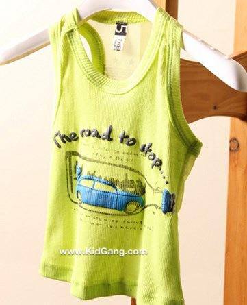 เสื้อผ้าเด็ก(เสื้อกล้าม) Green ไซส์ 5,7,9