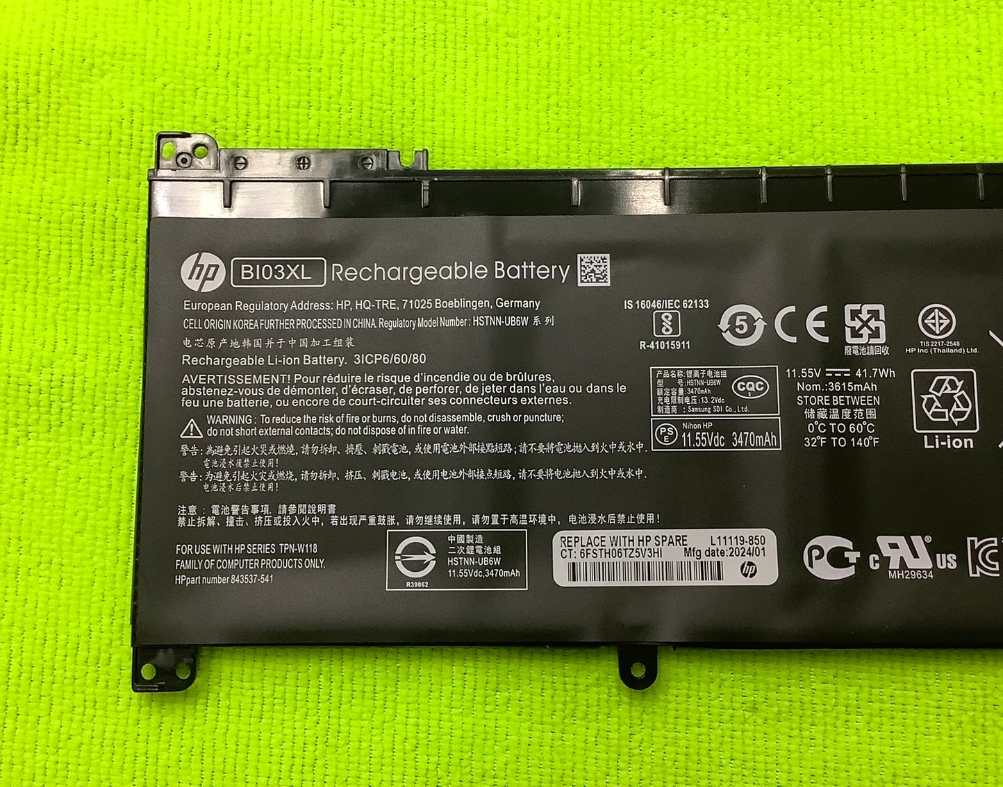 HP BATTERY แบตเตอรี่ของแท้ HP Pavilion X360 13-u BI03XL