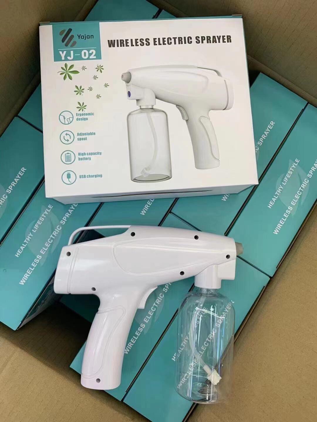 ปื่นพ่นแอลกอฮอล์ Atomized disinfection spray gun YJ-02 model Wireless electric sprayer