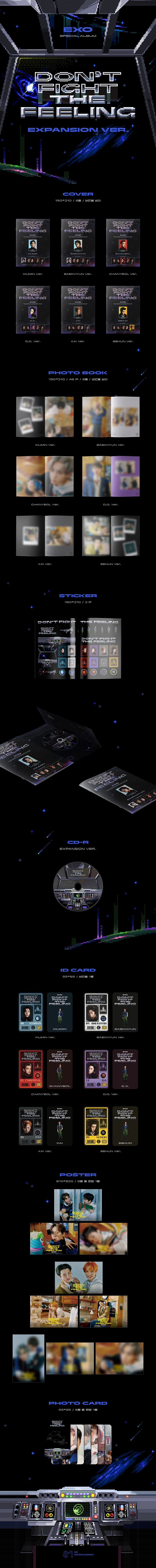 [Pre] EXO : Special Album - DON'T FIGHT THE FEELING (EXPANSION Ver.) (Random Ver.) +Poster