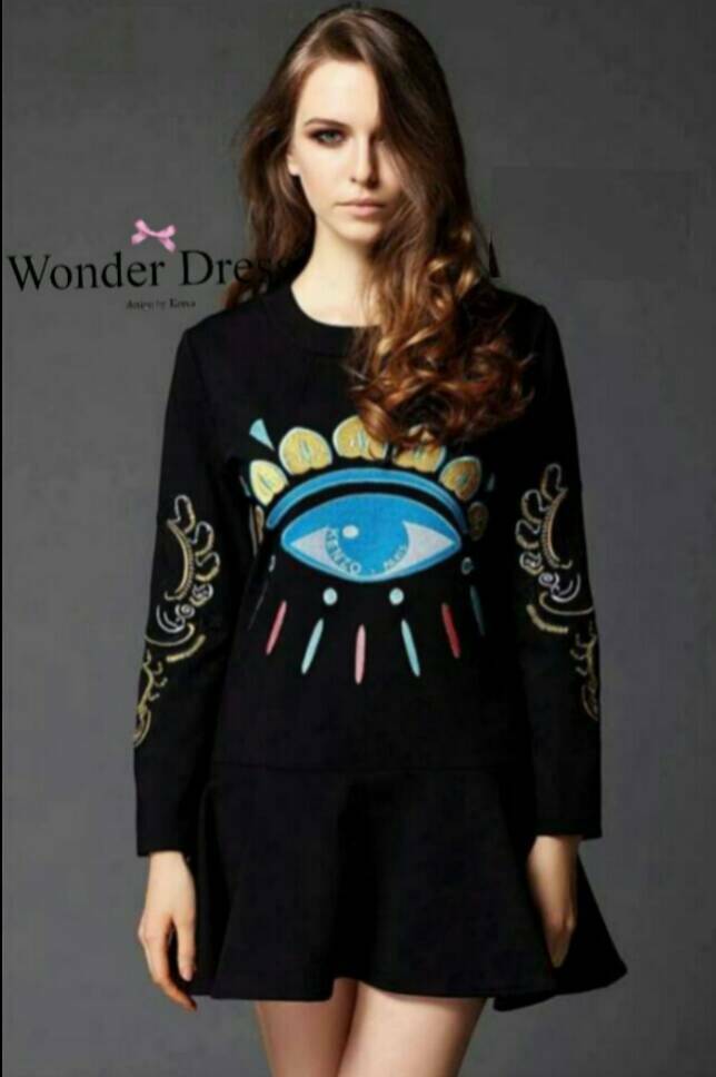 พร้อมส่ง เดรส KENZO เนื้อผ้าเดียวกับในช๊อป