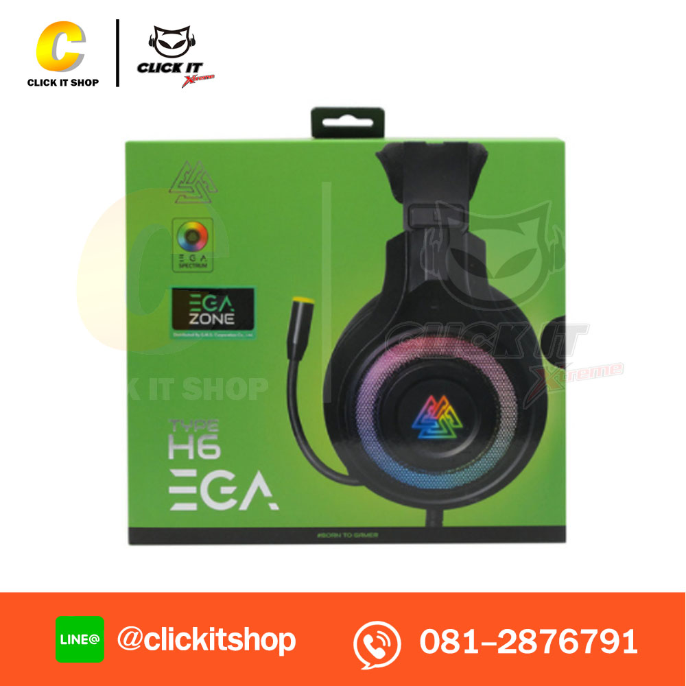 HEADSET+MIC (7.1) EGA TYPE H6 RGB - BLACK