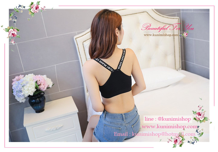 เสื้อกล้าม เสื้อซับในแบบครึ่งตัว แนวสปอรต์ กีฬา