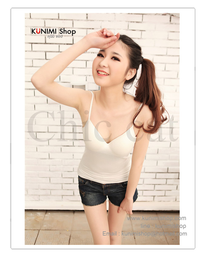  เสื้อกล้าม ซับใน สายเดี่ยว สามารถปรับขนาดได้ ช่วงหน้าอก เสริมฟองน้ำอย่างดี ผ้ายืดใส่สบาย สวย เซ็กซี่มากคะ จะใส่เดี่ยวๆ หรือ จะใส่ชุดกับเสื้อคลุมอีกตัวก็ดูดีคะ สินค้าเหมือนแบบ 100% ขนาด : FREE SISE ( รอบอกไม่เกิน 35 นิ้วคะ) ผ้า : ผ้าฝ้ายผสม ( มีความยืดหยุ่น) มี 6 สี : สีขาว , สีดำ , สีเนื้อ , สีส้มอ่อน , สีฟ้าคราม , สีม่วงอ่อน 