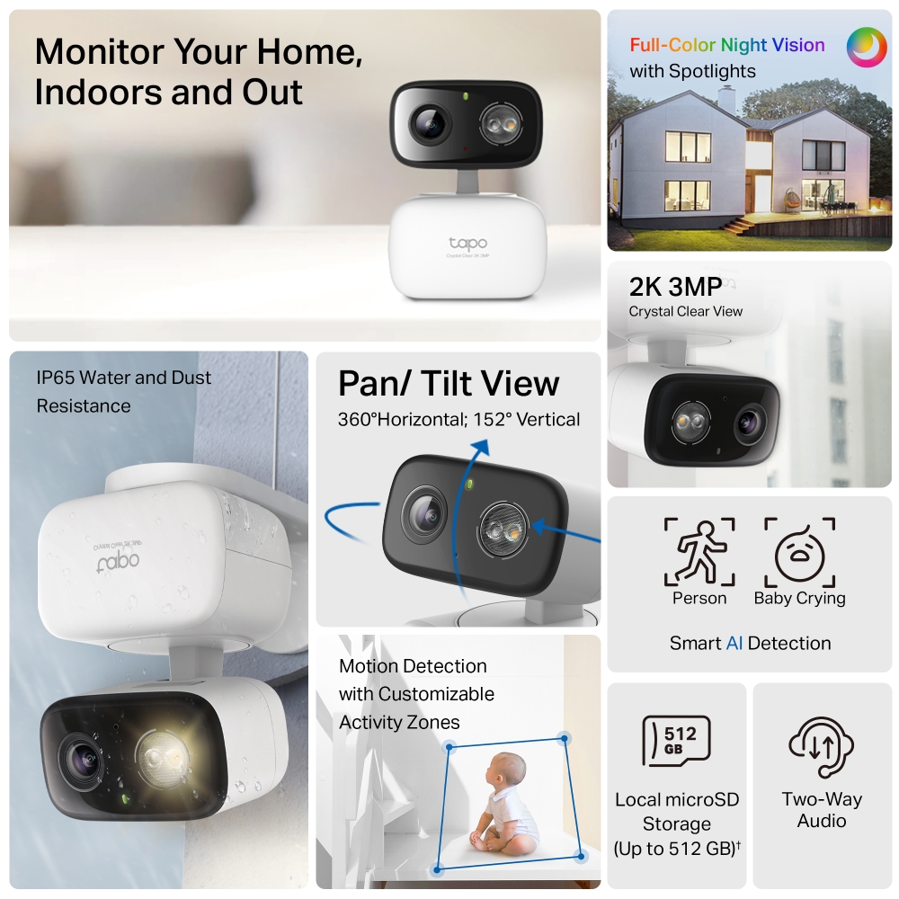 Smart IP Camera (3.0MP) TP-LINK TAPO C216 Indoor / Outdoor