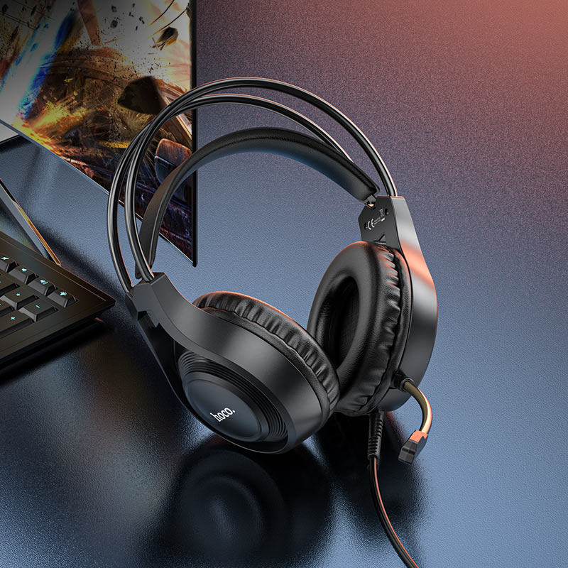 Hoco W106 Tiger Headphones gaming headset หูฟังเกมมิ่ง มีไมค์ ตัดเสียงรบกวน เสียงชัดเจน ใส่สบาย