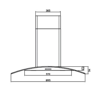 เครื่องดูดควัน FRANKE ราคาพิเศษ รุ่น FFG 906 XS (700)