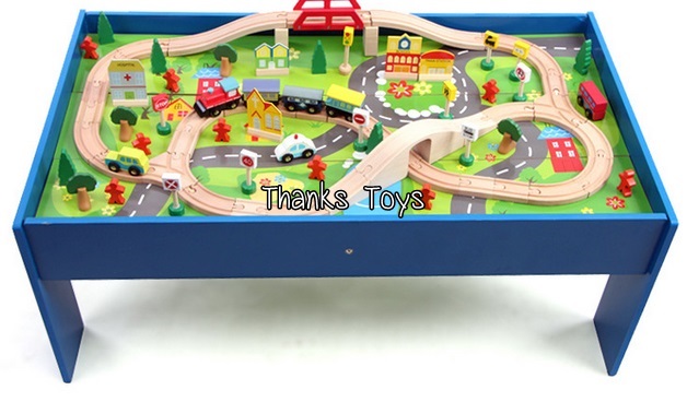 ชุดโต๊ะรถไฟ Wooden Table Train Set