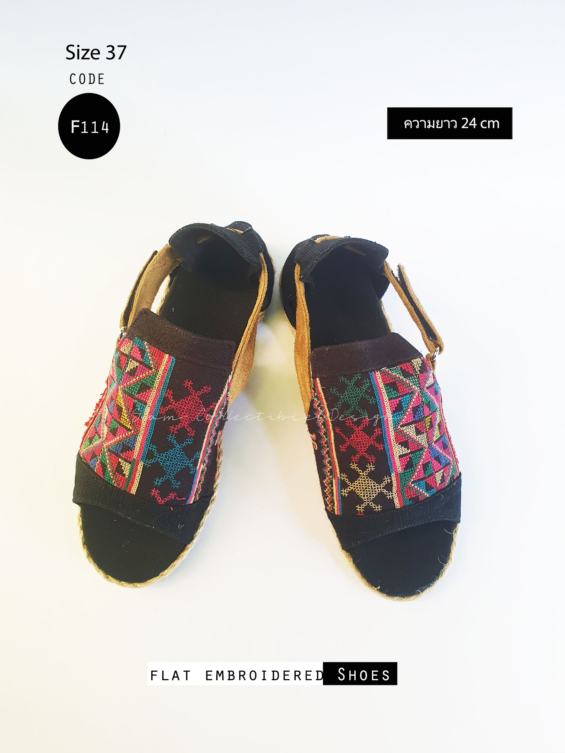 รองเท้าส้นเตี้ยแบบปิดส้นเท้า 114 / Size 37