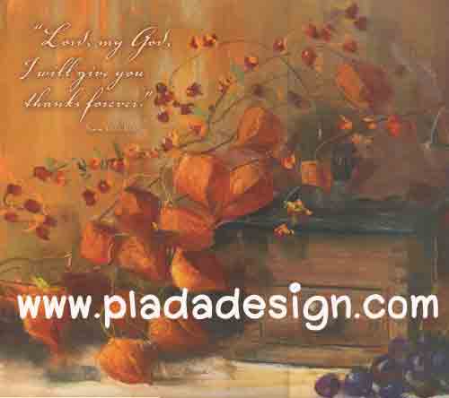 กระดาษสาพิมพ์ลาย สำหรับทำงาน เดคูพาจ Decoupage แนวภาำพ บ้านและสวน ดอกไม้ลึกลับสีส้มหม่น เป็นภาพแนวภาพวาด (ปลาดาวดีไซน์)