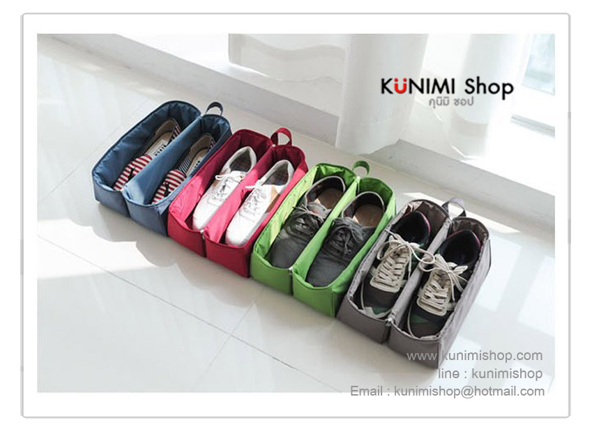  กระเป๋าใส่รองเท้าผ้าใบ รองเท้ากีฬา ออกกำลังกาย ใส่รองเท้าแตะ รองเท้าใส่เล่น รองเท้าส้นสูง จัดระเบียบสิ่งของ สำหรับพกพาเดินทาง สะดวกในการจัดเก็บ ท่องเที่ยว มีซิปเปิดปิด พร้อมหูหิ้ว วัสดุทำจากผ้าร่มอย่างดี กันน้ำ สีสวย ดีไซน์เก๋ สไตล์เกาหลี งานเย็บอย่างดี สามารถใส่รองเท้าได้ถึง 1 คู่ นอกจากนี้ ยังสามารถใส่ของใช้จุกจุกต่างๆ เช่น ของใช้เด็ก ขวดนม ผ้าอ้อม ผ้าเช็ดตัว สำลี ผ้าเช็ดหน้า ถุงเท้า เป็นต้น ขนาด 30 x 23 x 10 ซม. 