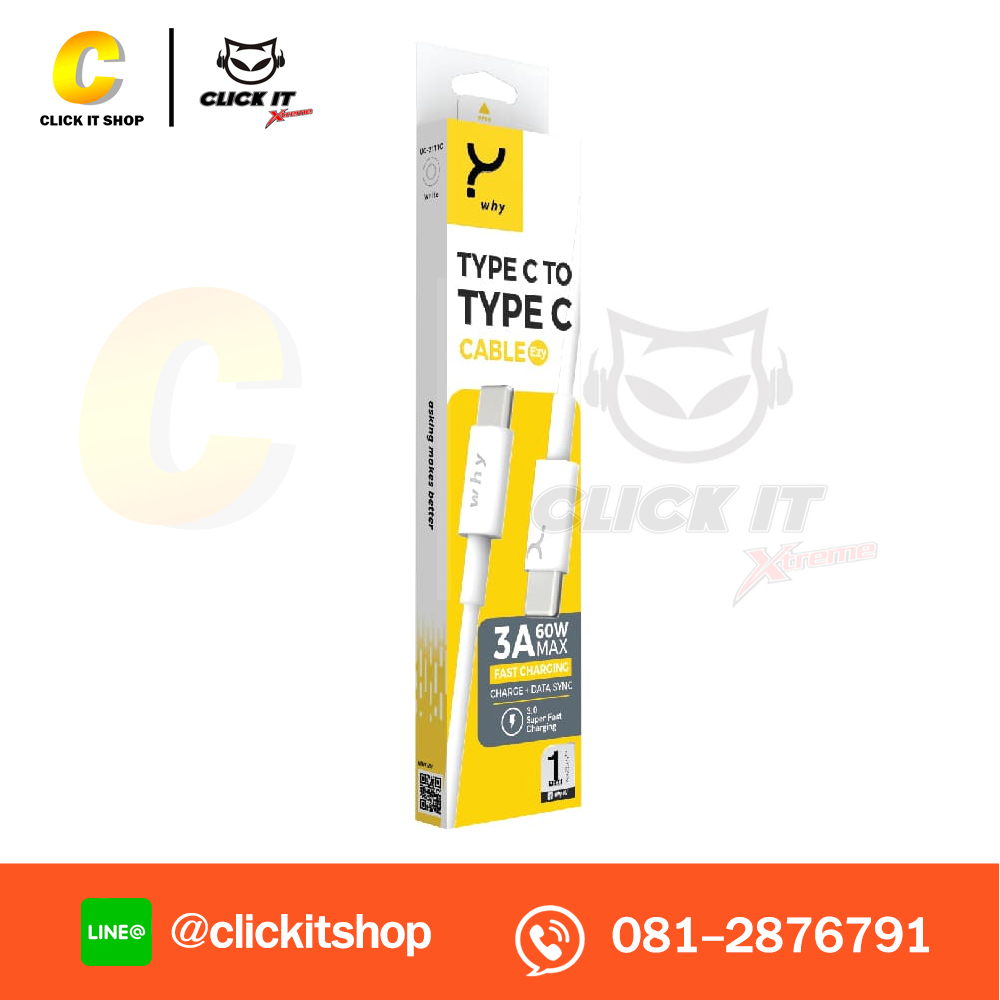 Cable Charger WHY Type-C to Type-C Ezy UC-2111C