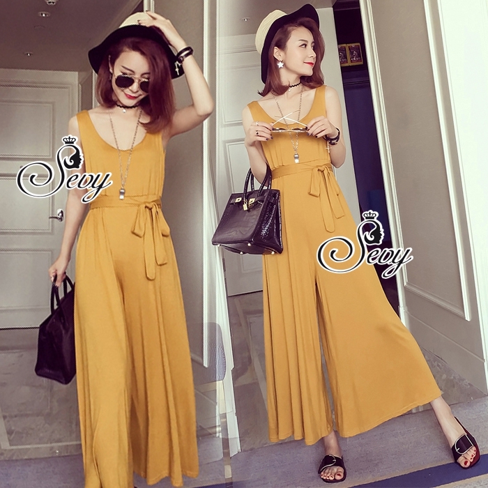พร้อมส่ง จั้มสูทเสื้อกล้ามคอยู