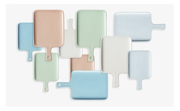 Pre-Order จานเซรามิค ทรงเขียงมีด้าม มี 3 สี S-M