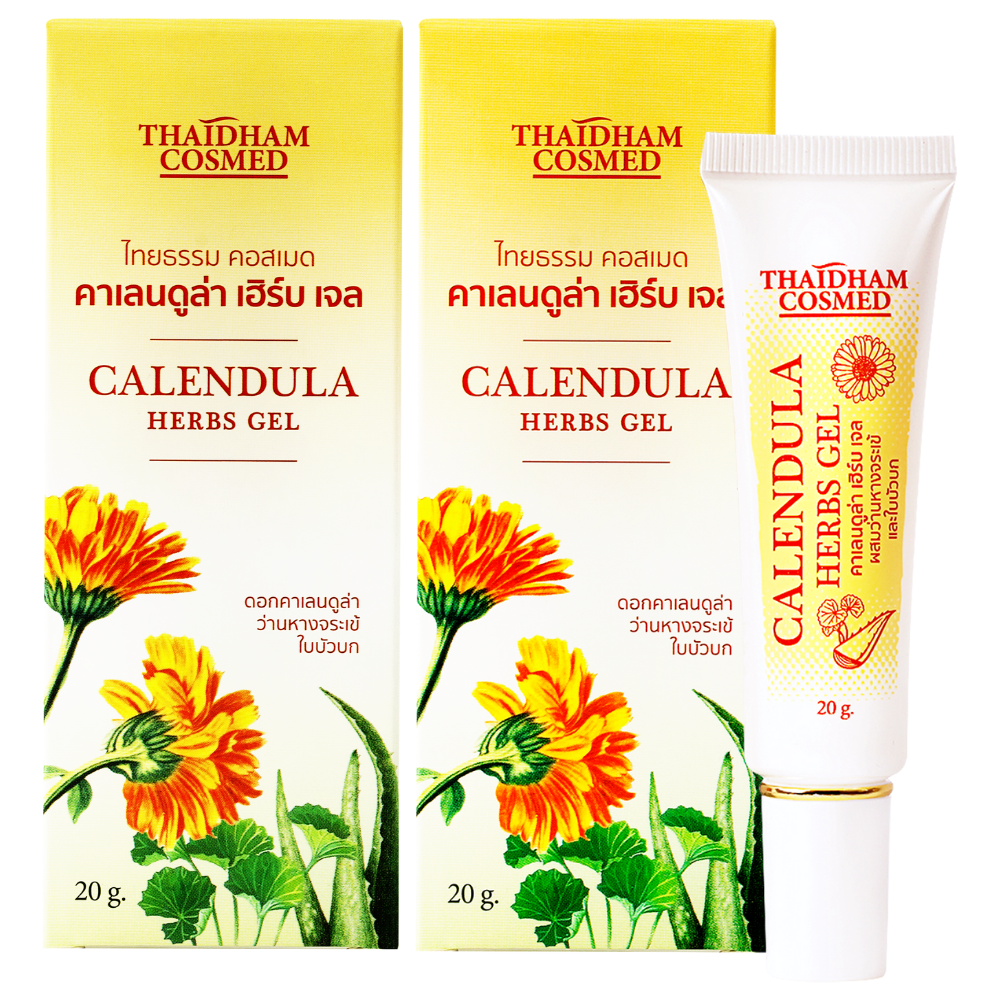 คาเลนดูล่า เฮิร์บ เจล(2) เจลแก้ปัญหาผื่นแพ้ แผลไฟไหม้ น้ำร้อนลวก แผลสด ฝี สิว แผลกดทับ แผลเบาหวาน
