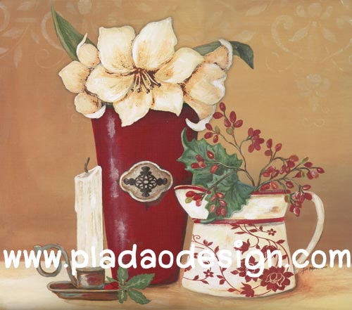 กระดาษสาพิมพ์ลาย สำหรับทำงาน เดคูพาจ Decoupage แนวภาำพ ภาพวาด จับฟักทองสีขาวมาเพ้นท์ลาย 3 ลูก (ปลาดาวดีไซน์)