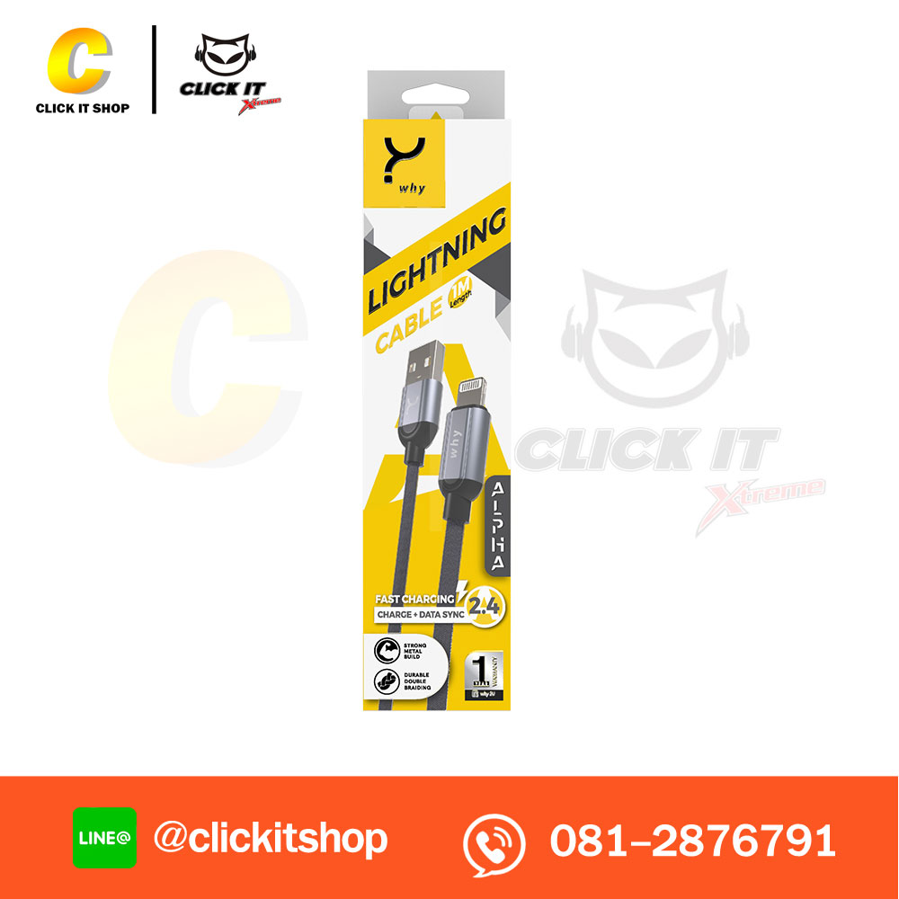 Cable WHY Alpha UC-1231B Lightning1M - Gray
