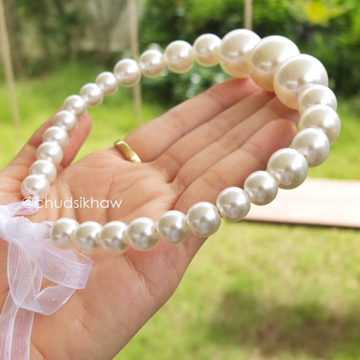 ที่คาดผมมุก มุกวาวสวย เม็ดใหญ่