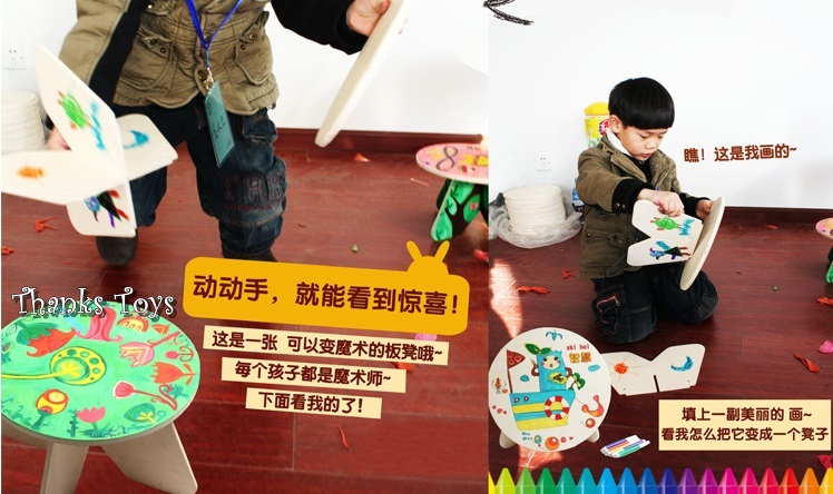 เก้าอี้จิตรกร DIY ลายดอกไม้