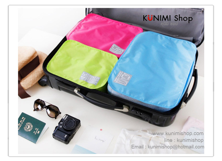 กระเป๋าจัดเก็บเสื้อผ้า (รุ่น Clothes Medium) จัดระเบียบกระเป๋าเดินทาง ผ้าตาข่าย มีซิบ เปิด - ปิด มาพร้อมหูหิ้ว จับถนัดมือ สามารถใส่ของได้หลากหลาย พับเก็บได้ พกพาสะดวก ขนาด : 39 x 25 x 15 ซม.