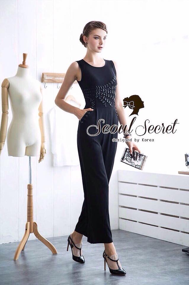 พร้อมส่ง Black Diamond Lux Playsuit เสื้อผ้าแฟชั่น