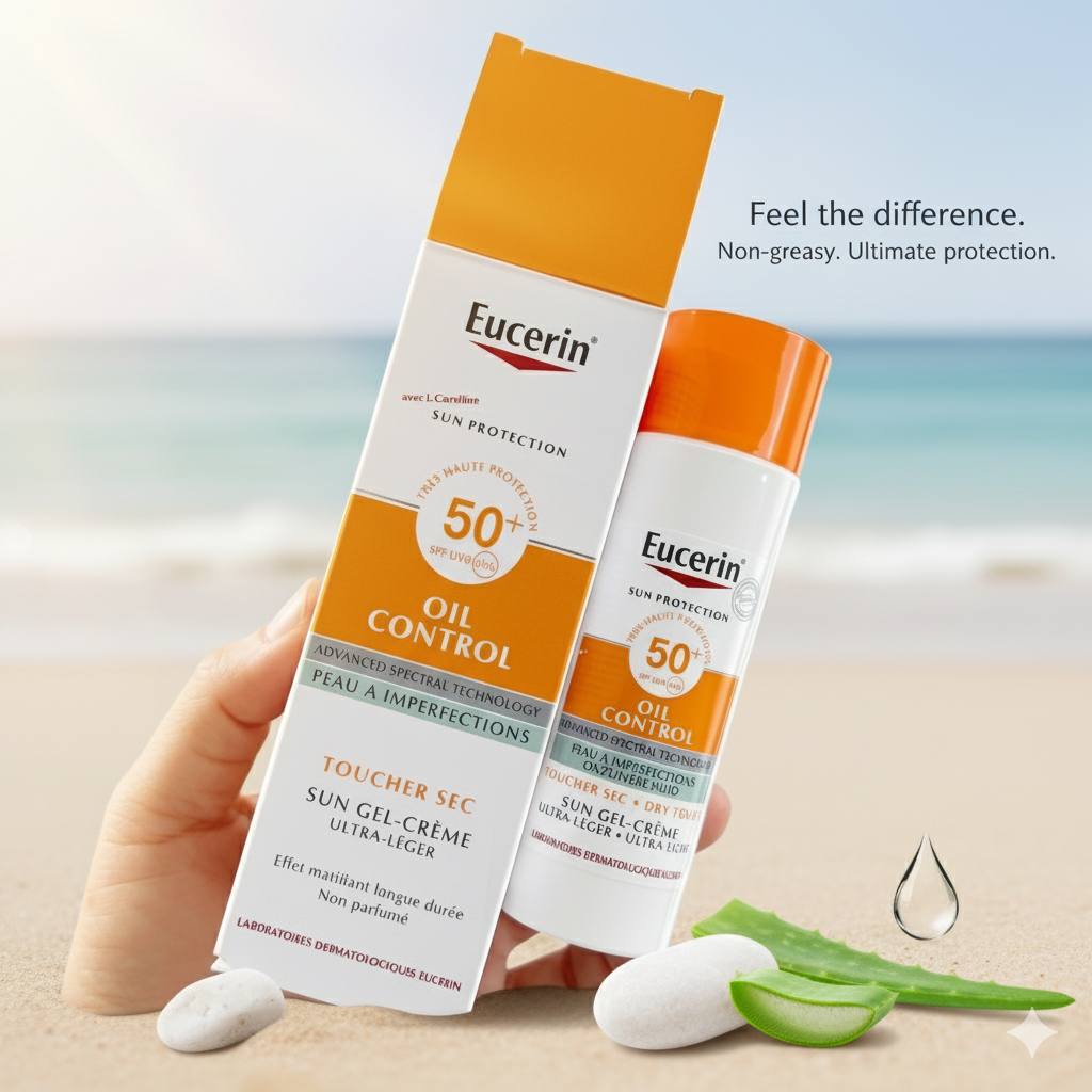 ครีมกันแดดเนื้อเจล Eucerin Sun Dry Touch Oil Control SPF50+