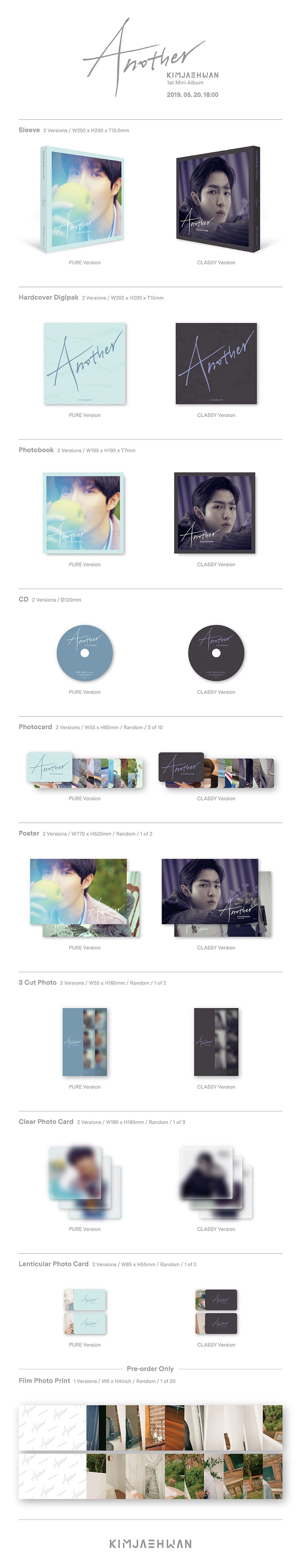 [Pre] Kim Jae Hwan : 1st Mini Album - Another (Pure Ver.) +Poster