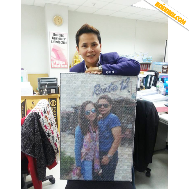 ภาพรีวิวจากลูกค้า ภาพโมเสก 20x30 นิ้ว กรอบลอย