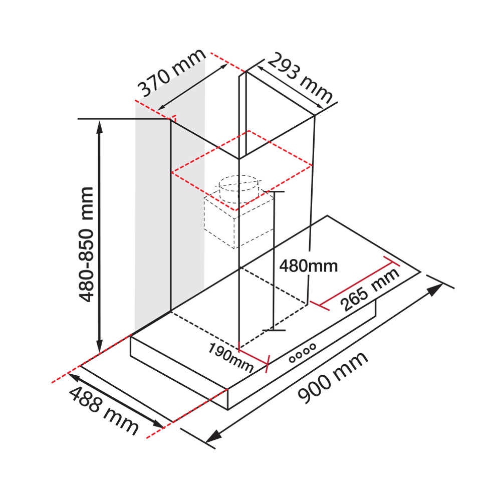 เครื่องดูดควันแบบกระโจม AXIA รุ่น T8-90