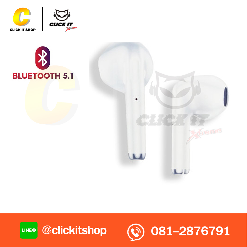 HEADSET (หูฟังบลูทูธ) BLUETOOTH True Wireless VIVAN T220 - สีขาว