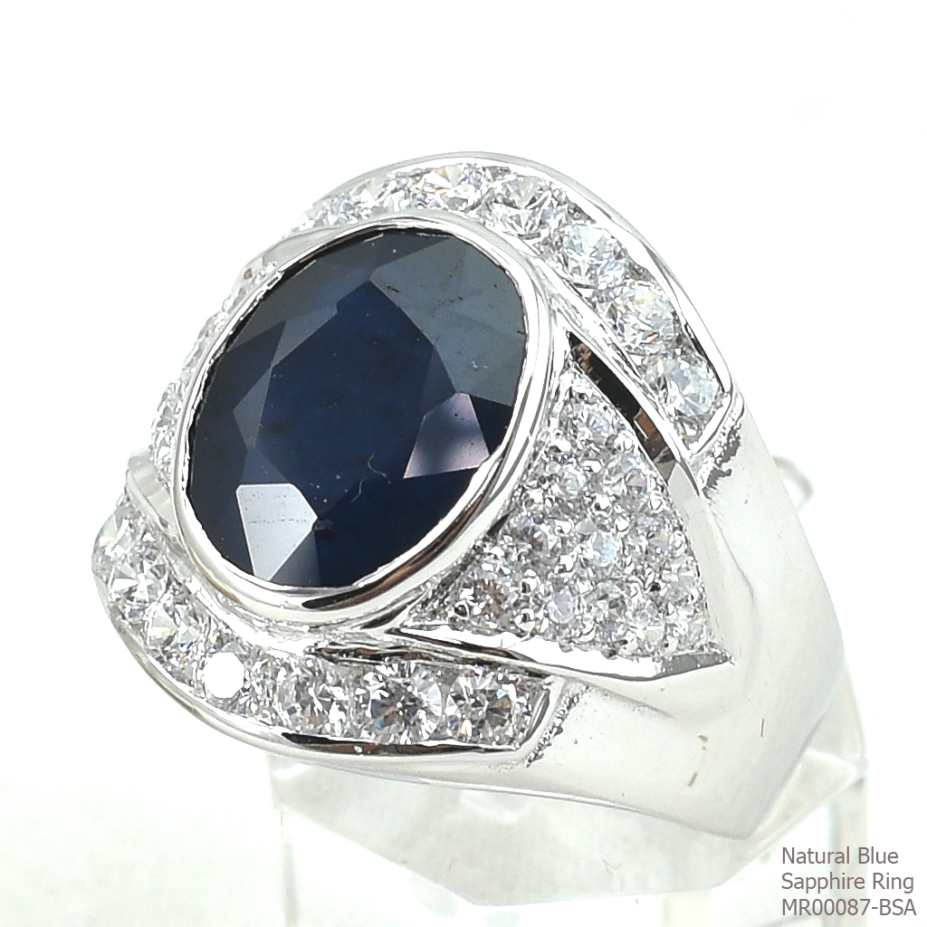 SKJewelryFactory แหวนชายไพลินแท้ นน. 6 กะรัต ++ MR00087-BSA