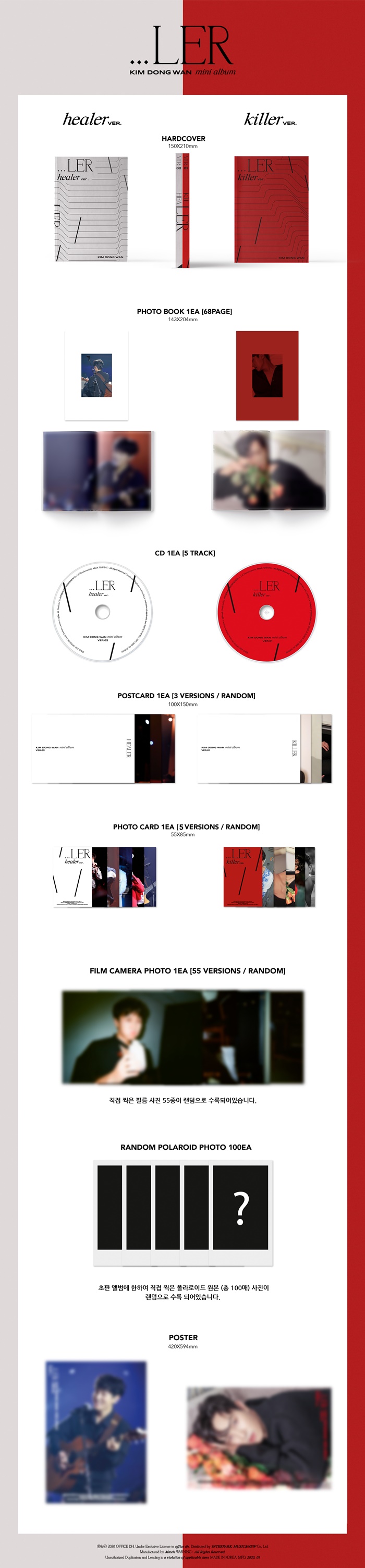 [Pre] Kim Dong Wan : 4th Mini Album - …LER (Killer+Healer Ver. SET)