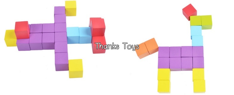 บล็อกไม้ Wooden Cubes