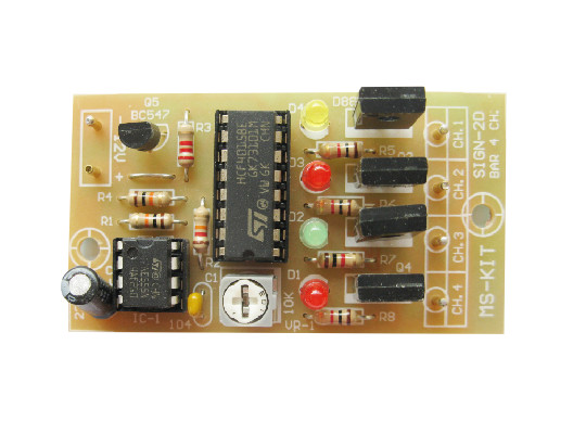 โครงงาน 2D วงจรไฟวิ่งแบบบาร์ 4 ช่อง ใช้ไฟ DC 12V
