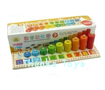 บล็อกไม้เรนโบว์นับเลข