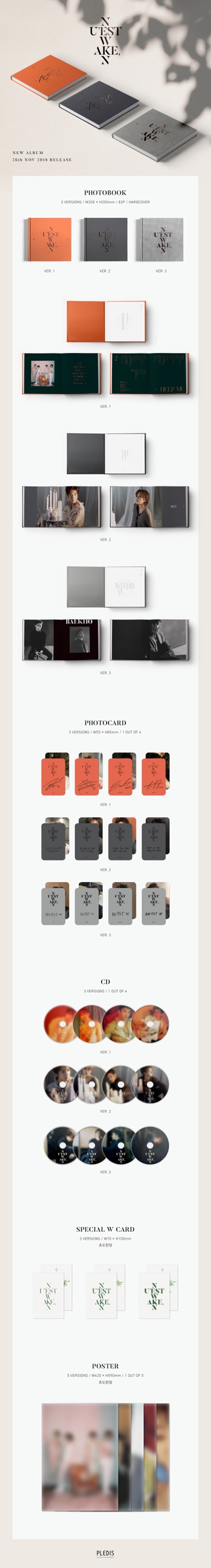 [Pre] Nu'est W : Album - WAKE,N (Normal Ver.) (Random Ver.)