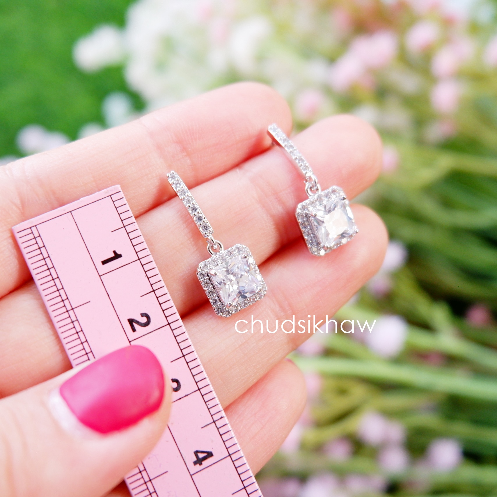 รวมแบบต่างหู รูปอัพเดทล่าสุด (ต่างหูแบบเจาะหู ก้านทำจากเงิน หรือ ชุบเงิน เพชร cz)