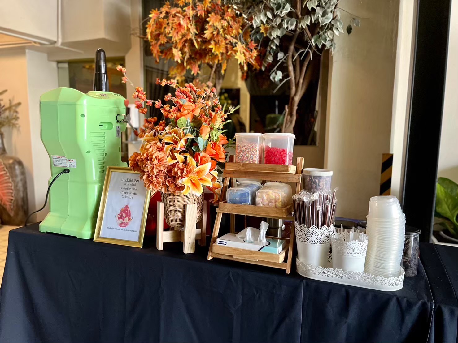 รับออกบูธ ปังเย็นเกล็ดหิมะ น้ำเเข็งใส บิงซู