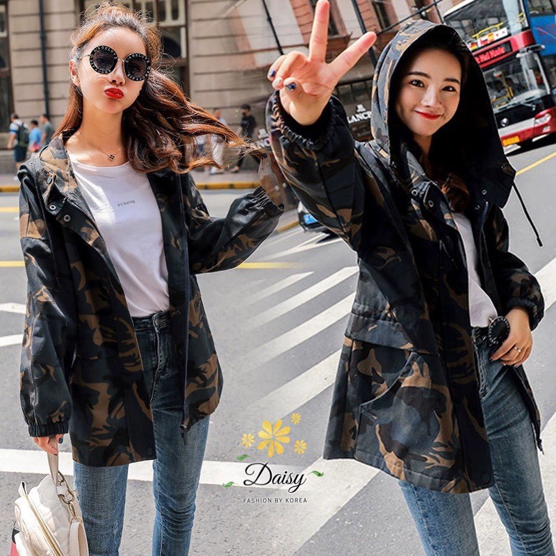 เสื้อเกาหลี พร้อมส่ง เสื้อแจ็คเก๊ต ทลายทหาร