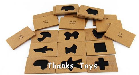 บล็อกไม้จิ๊กซอว์เงา