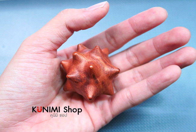 ลูกบอลมีปุ่ม(ทำจากไม้) สำหรับนวดกดจุด คลายเส้น เอ็นยึด บริหารสุขภาพที่ฝ่ามือ