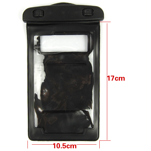 ซองมือถือกันน้ำ ใส่ได้ทั้งไอโฟนและซัมซุง แบบมีสายรัดแขน คล้องคอได้ ดำน้ำได้ สีดำ