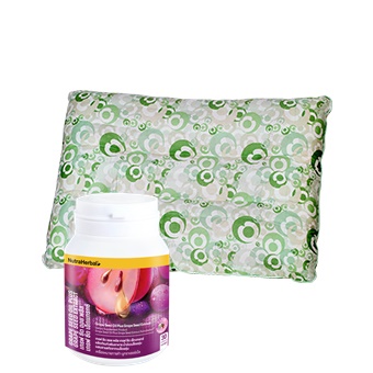 หมอนสุขภาพไวทอป+น้ำมันเมล็ดองุ่นสกัดเย็น กระตุ้นการไหลเวียนโลหิตบริเวณศีรษะ แนะนำในผู้ที่นอนไม่หลับ