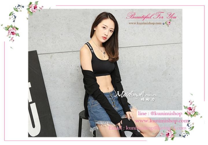 เสื้อกล้าม เสื้อซับในแบบครึ่งตัว แนวสปอรต์ กีฬา