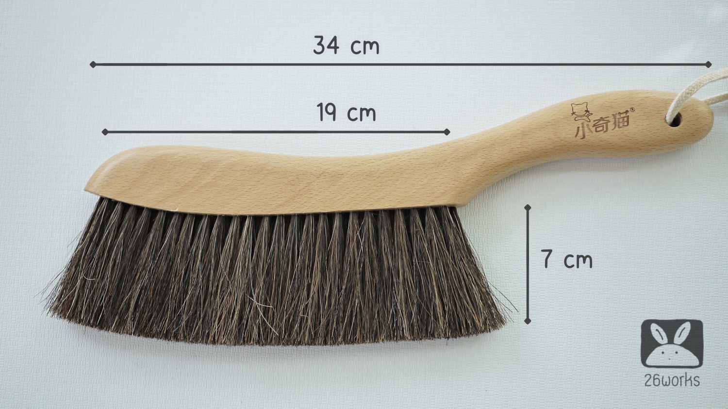 แปรงปัดฝุ่นด้ามไม้ ขนม้า