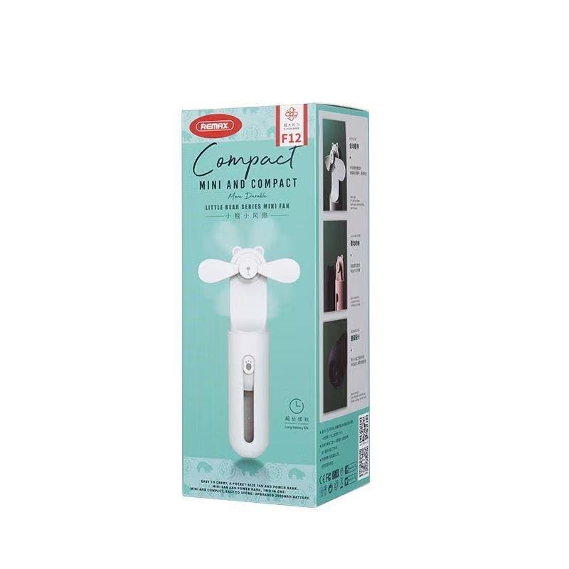 พัดลม Fan mini Remax F12 2000mAh พัดลมพกพา ปรับความแรงได้ 2 ระดับ แข็งแรง ทนทาน