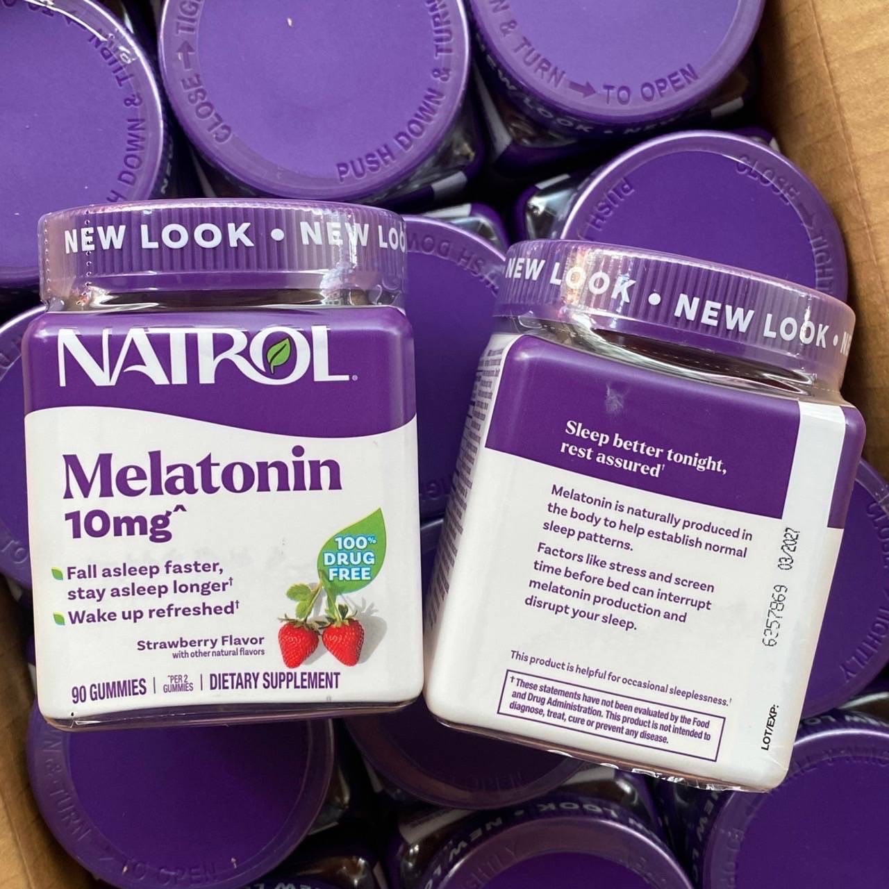 อาหารเสริมช่วยนอนหลับ Natrol Melaton 10mg 90 gummy