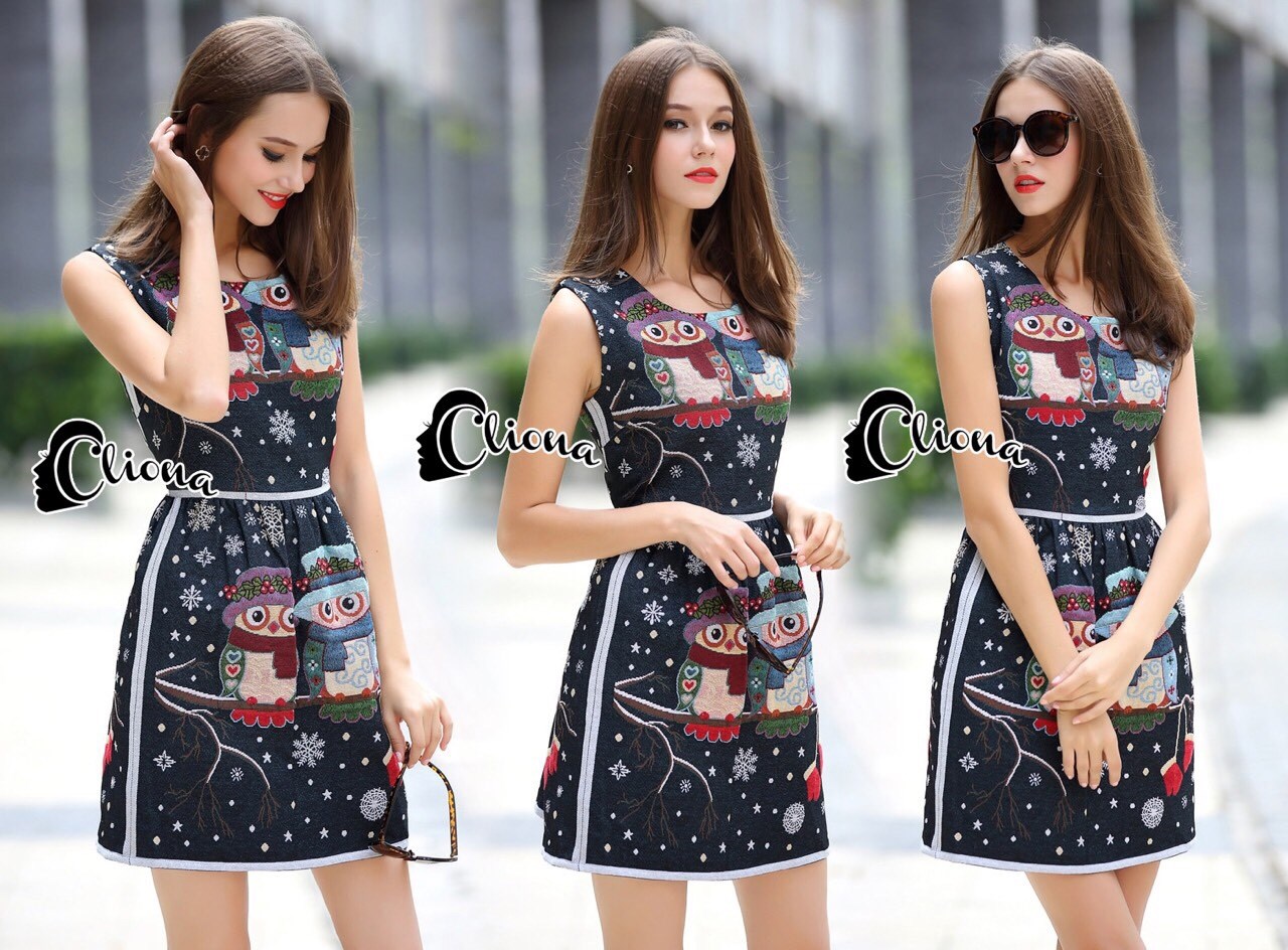 พร้อมส่ง Mini Dress ทรงแขนกุด ดีไซน่ารัก